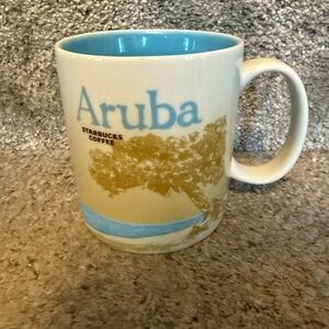 Starbucks Aruba Mug - Cream and Blue